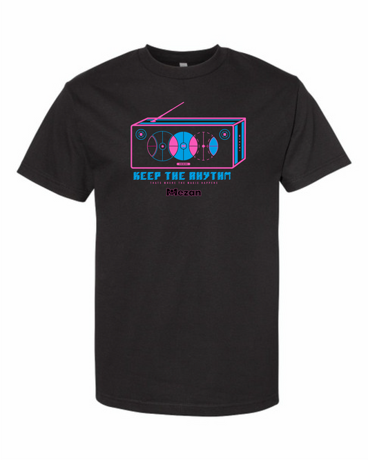 KEEP THE RHYTHM. T-shirt unisex noir